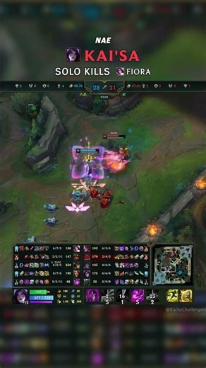 (nae) Kai'Sa SOLO KILLS Fiora (SPXF Lelouch) | EUW Grandmaster Patch 26.14 #shorts