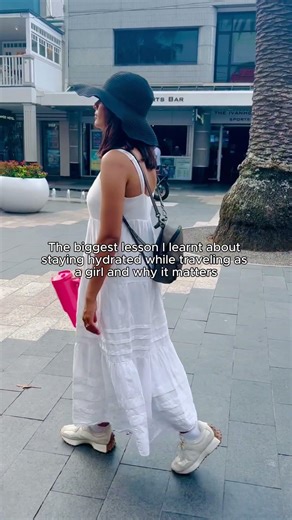 The biggest lesson I learnt about staying hydrated while traveling as a girl ✈️