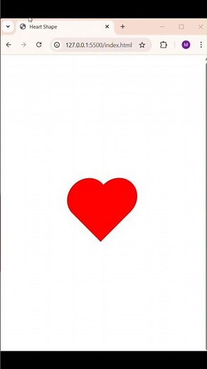 Create a Heart Shape Using Only HTML & CSS