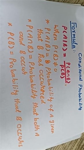 conditional probability formula
