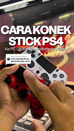 Membalas @cullenn11 cara konek stik ps4 ke pc laptop #tutorial #stickps4 #gamepc