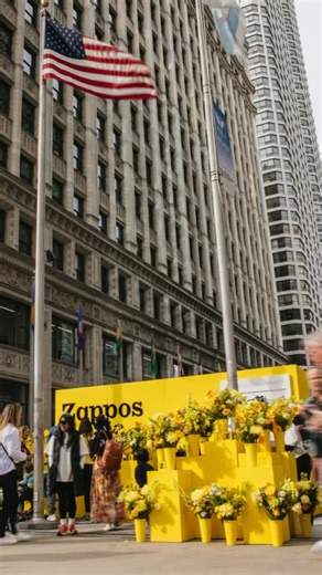 We spent Medal Monday in Chicago celebrating the runners who made yesterday one to remember 💛Congrats to everyone who crossed that finish line and thanks for stopping by 💐 | Zappos.com