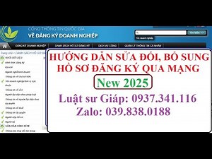 Instructions for amending and supplementing the latest online business registration dossier in 20...