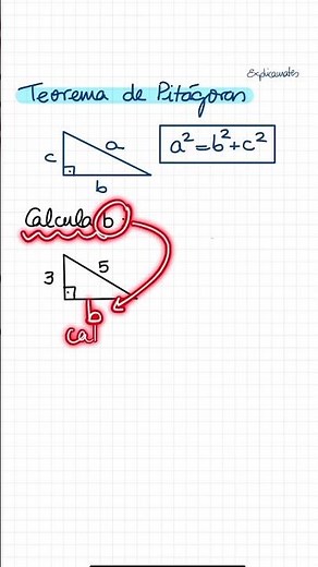 Cálculo de cateto-Teorema de Pitágoras