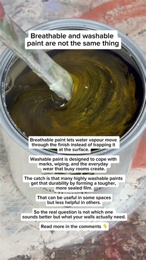 Breathable paint vs washable paint