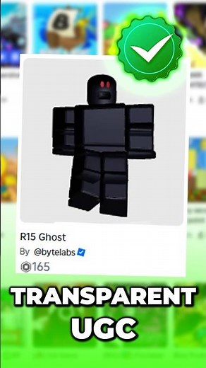 ROBLOX IS ADDING TRANSPARENT UGC.