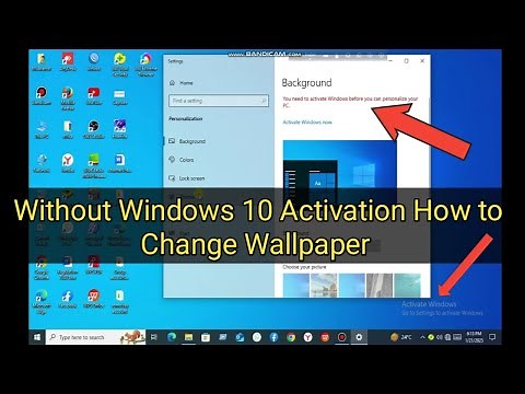 How to change windows 10 wallpaper without activation