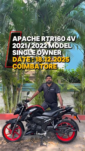 Newstarautoconsulting Sajithrahman on Instagram: "BRAND : APACHE RTR160 4V MODEL : 2021/2022 #apache160 #apache #newstarautoconsulting #trendingreels #ramnagar #coimbatore #bike"