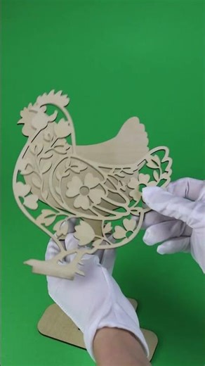 3D Easter Chicken SVG | Laser Cut Easter Decor File