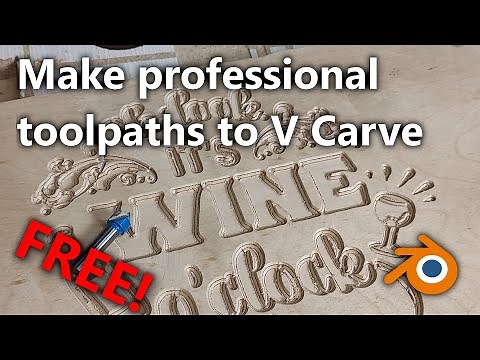 Create V-Carve G-Code Fast in Blender CAM | Simple CNC Toolpath Workflow for Clean V-Carving