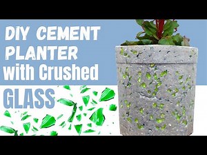 DIY Planters with Crushed Glass and Papercrete, Lightweight Concrete Planters, DIY Cement Plant Pots
