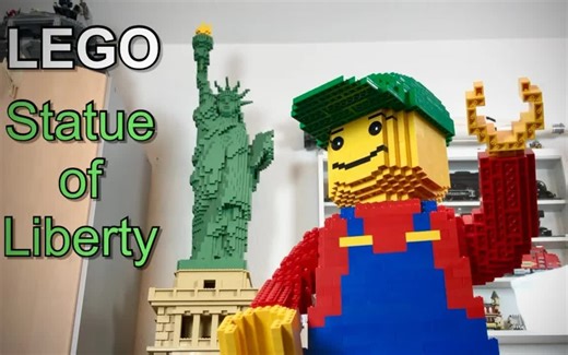 乐高3450创意高手系列雕塑:自由女神像+定制基座快速拼搭