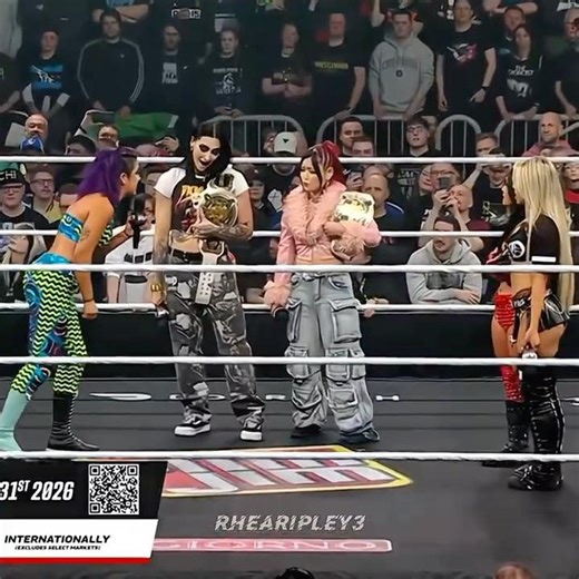 Rhea Ripley & Iyo Sky vs Liv Morgan, Roxanne Perez & Bayley 🔥 | Massive WWE Team Battle | #shorts