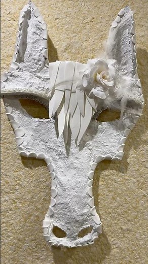 DIY Horse Mask from Papier-Mâché 🐴 | Symbol of the Year Craft #Shorts