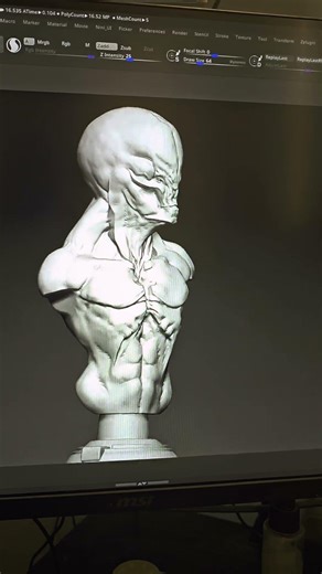 sig busto de alien sera de 25cm. #alien #fyp #creature #fantasy #3d #creativo #3dprinting #artista