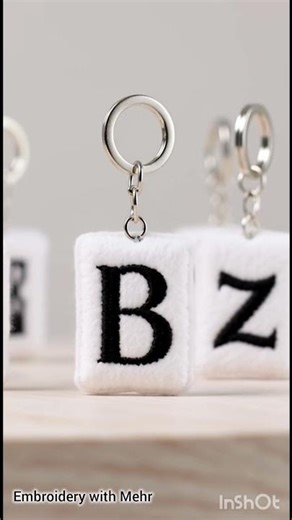 Embroidered keychains #craftshorts