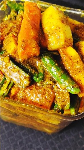 instant mixed pickle 😍#recipe #shorts