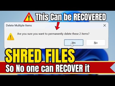 How to SHRED FILES (Permanently DELETE) in Windows using CMD