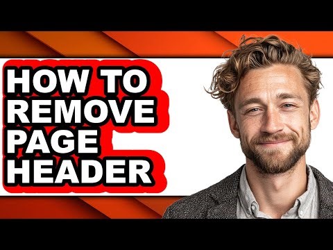 How to Remove Page Header (full Guide)