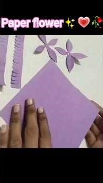 Purple colour paper flower✨🥀🌼 #shortsvideo #diy #art #craft #youtubeshorts #youtube #trend