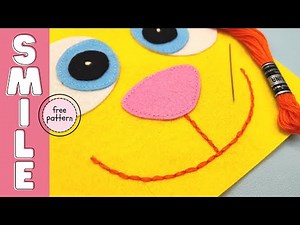 How to Embroider a Smile on Felt | Easy Step-by-Step Tutorial