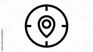 Modern Location target animated icon - location and navigation motion design