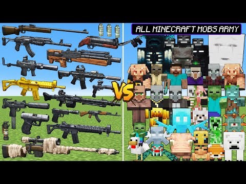 What TaCZ New Gun Can Defeat The Most All Minecraft Mobs Army?