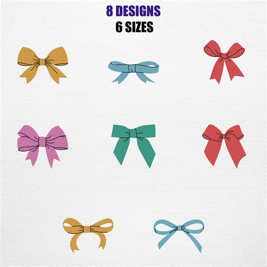 Embroidery Bundle Bow Designs – Ribbon Set Emb (digital Download) - Etsy