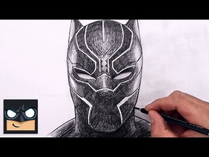 How To Draw Black Panther | Sketch Tutorial - Videos For Kids