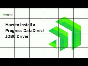 How to install the Progress DataDirect JDBC driver