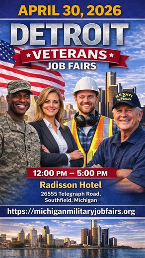 Be a part of the Michigan Veteran Job Fair on April 30th! We invite you to gather with us for this important event. For further details, please visit our website at https://michiganmilitaryjobfairs.org or don’t hesitate to contact us directly at 248-237-3600. This event is especially crafted to provide immediate job opportunities with local businesses for veterans, individuals who are transitioning out of military service, as well as military spouses. Seize this incredible opportunity to make va