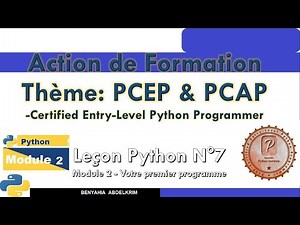 leçon python N°7 Module 2 Votre premier programme