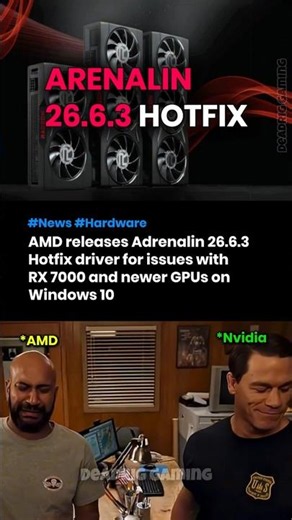 AMD releases Hotfix driver for RX 7000 and newer GPUs