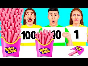100 Layers of Food Challenge | Amazing Hacks and Tricks by Fun Challenge