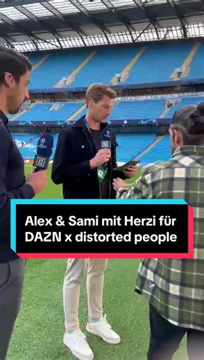Alex Schlüter & Sami Khedira mit Daniel Herzog von @DAZN_de für @distorted people #dazn #distortedpeople #championsleague #kollaboration #fashion