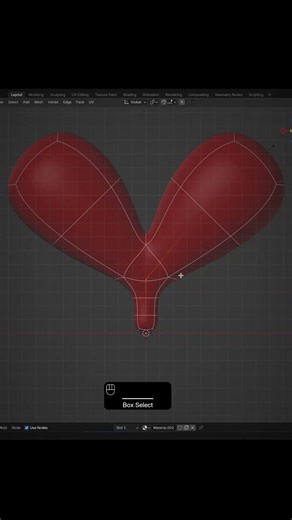 How to make a heart in Blender ❤️ #blendertutorial #blender3d #blenderanimation