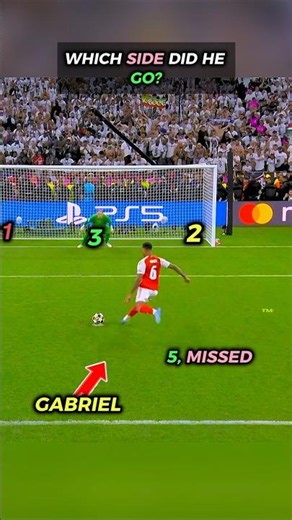 Gabriel penalty vs PSG UCL final #shorts #football #phonkagressive