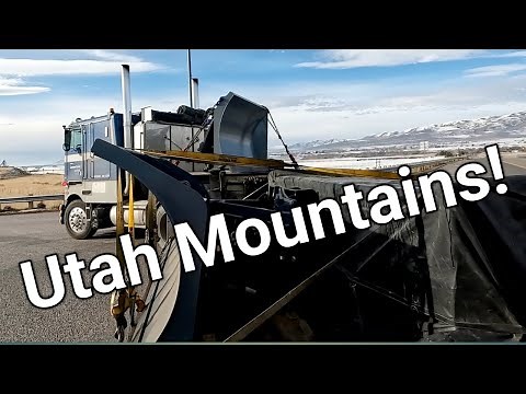 Delivering In Beautiful Utah Winter. Classic Cabover Trucking