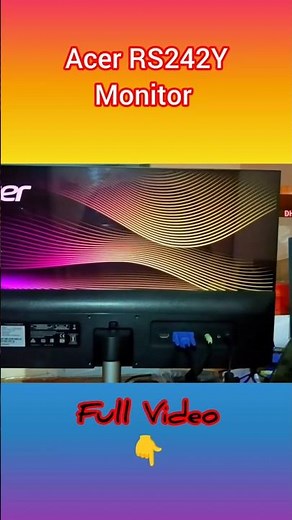 Acer Rs242y monitor | Acer monitor unboxing and review #acermonitor #budgetgamingmonitor