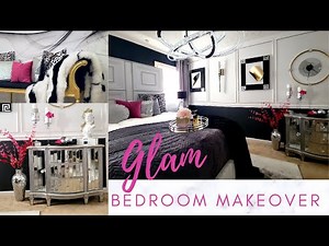 EXTREME GLAM LUXE Master Bedroom MAKEOVER 🖤🤍💗💛 | ON A BUDGET 🥰
