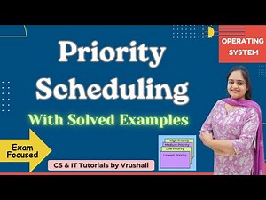 OS 11 : Priority Scheduling | Step by Step Solved Examples