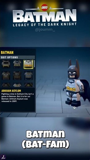 Unlock the awesome Bat-Fam Batman skin in LEGO Batman: Legacy of the Dark Knight! 🦇 #shorts #batman