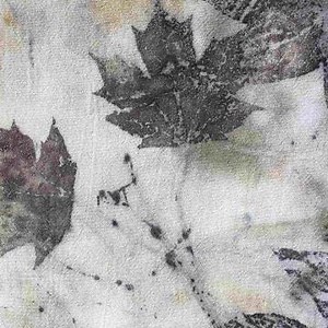 Eco Printing or Eco Dyeing on Silk or Cotton Fabric by Fiberartsy com