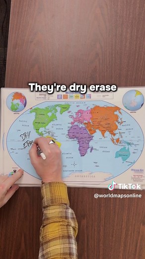 Adorable 2-Sided Desk Maps for Early Education