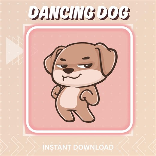 Animated Dancing Dog Emote for Twitch & Discord | Funny Dance Stream Emote GIF - Etsy