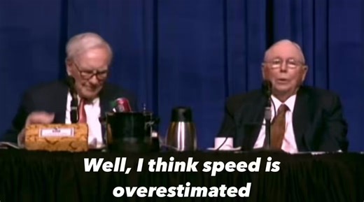 “I had a roommate at Caltech who had a very distinguished mind but I could solve problems faster than him, but he never made mistakes and I did.”“So I won’t be discouraged if you go slower in life. What the hell difference does it make?”- Charlie Munger. 2011