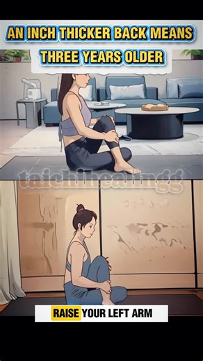 Taichihealingg on Instagram: "Did you know that stiffness in your back can make your body feel years older than it really is? A tight, inflexible spine affects posture, circulation, and even daily movement. This simple flexibility test isn’t just about stretching—it reflects how young and mobile your body truly is. Practice gentle back-opening stretches every day to reduce stiffness, improve posture, and help your body move with ease and confidence again. #backflexibility #spinehealth #posturema