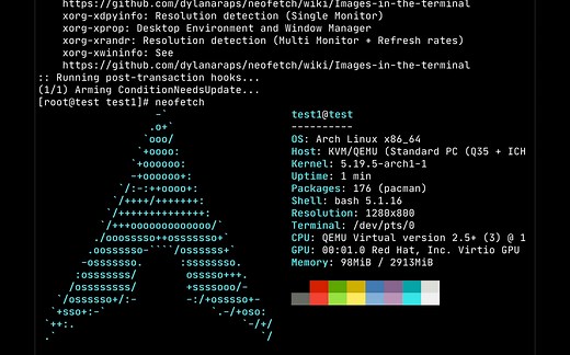 在M1 MacBook上使用UTM虚拟机安装x86_64的Archlinux
