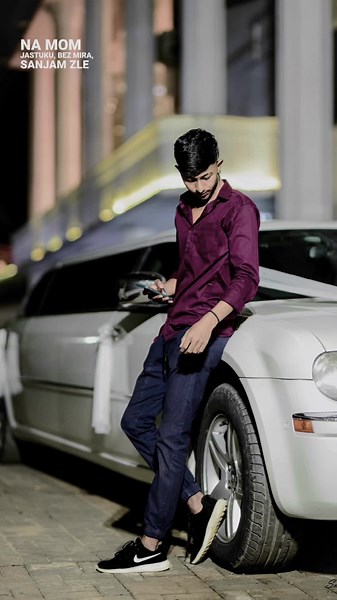 Photo Boy Modeling with a Car