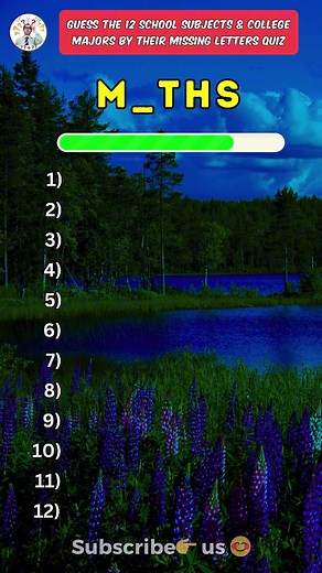 438K views · 10K reactions | Guess the 12 school subjects quiz #school #schoolsubjects #subjects #reels #quiz #generalknowledge #triviamingle | Trivia Mingle | Facebook